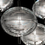 Valentina Designer Art Modern Pendant Light, Black/Gold