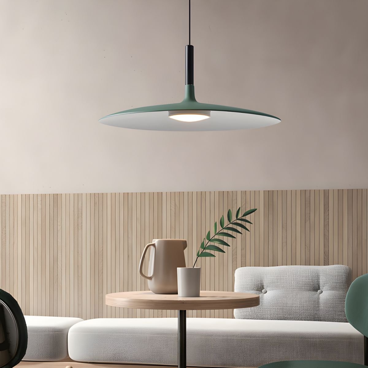 Lustra Pendant Lamp Aluminum Flat Disc