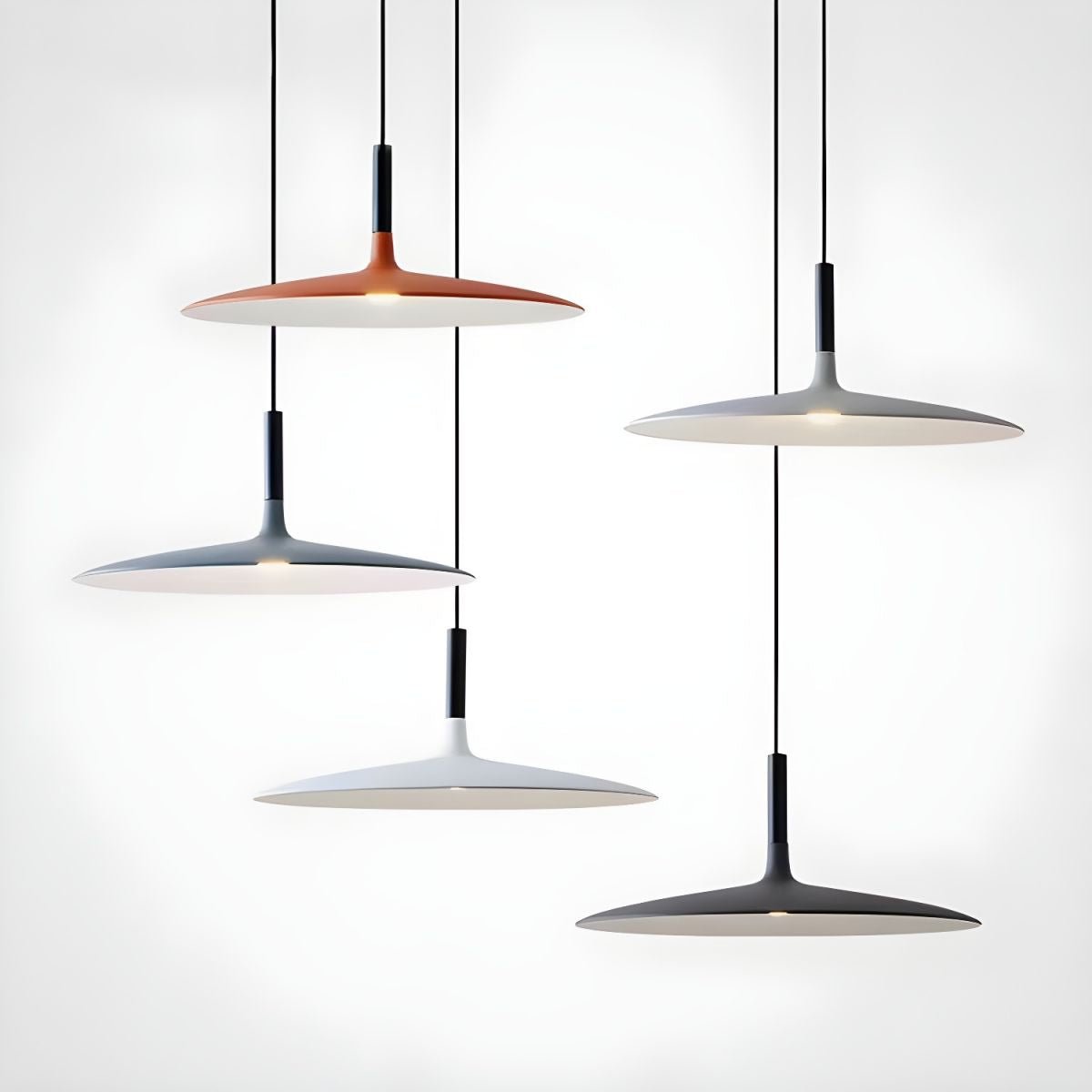 Lustra Pendant Lamp Aluminum Flat Disc
