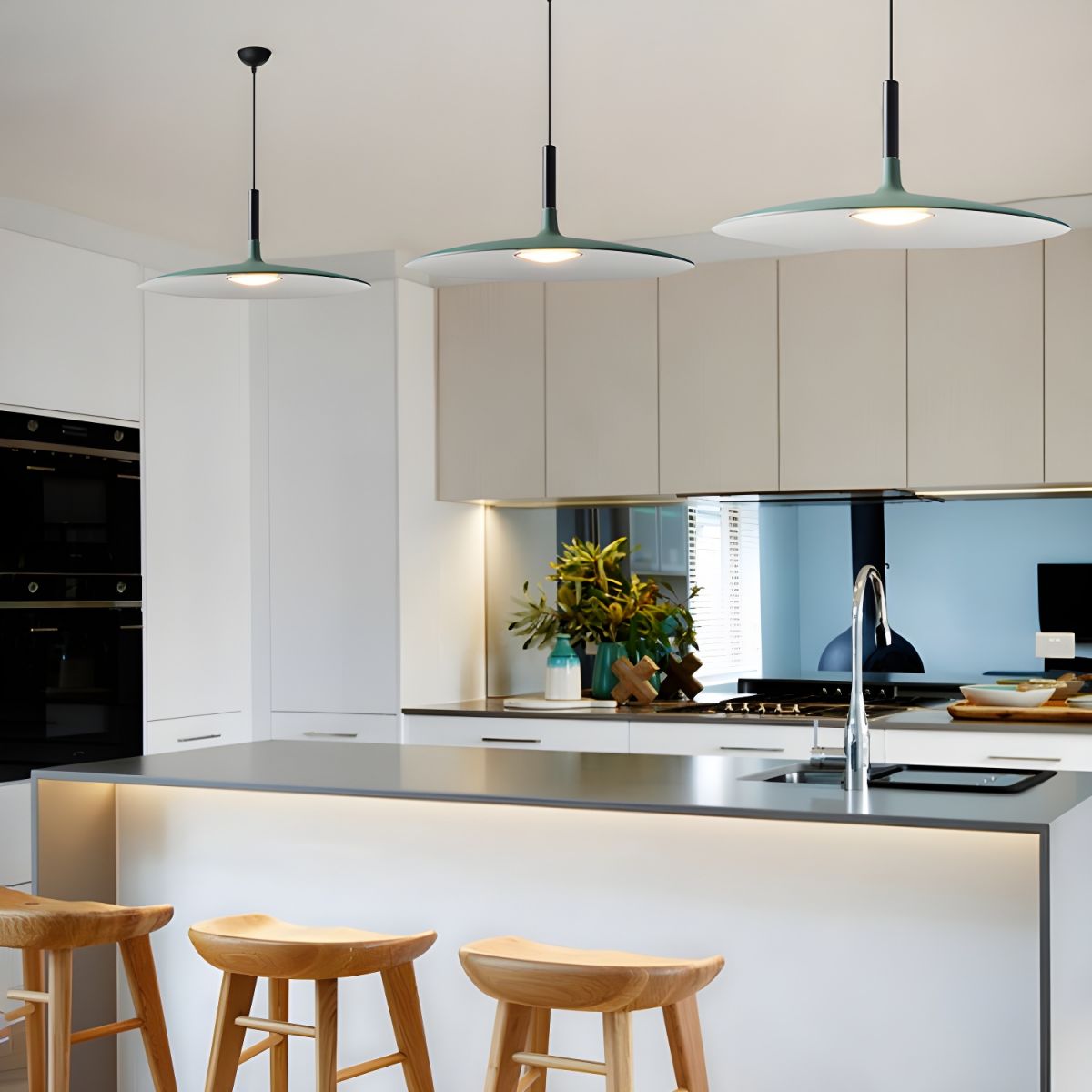 Lustra Pendant Lamp Aluminum Flat Disc