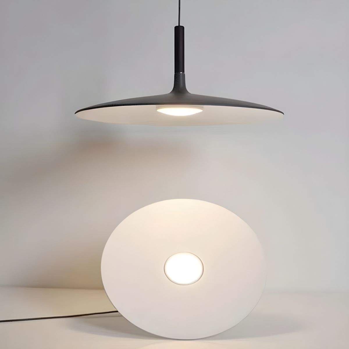Lustra Pendant Lamp Aluminum Flat Disc
