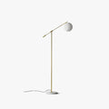 Valentina Arc Floor Lamp, Frosted Glass & Metal