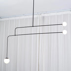Arisha Minimalist Linear Mobile Pendant Light, Black
