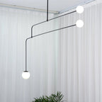 Arisha Minimalist Linear Mobile Pendant Light, Black