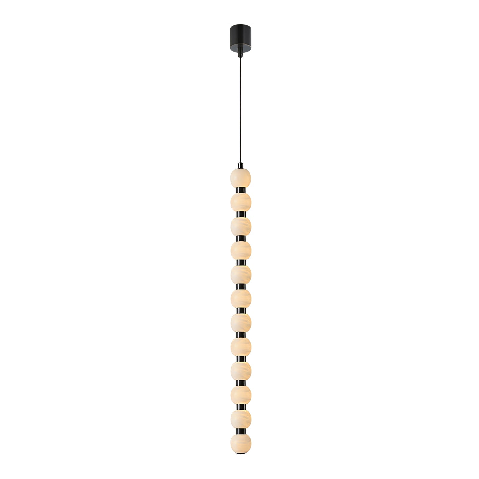 Lyra Modern Alabaster Pendant Light Staircase