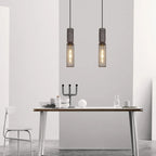 Xenith Industrial Cylindrical Pendant Light, Cement/Metal