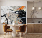 Wall Art Abstract Expressionist Bold Strokes Orange