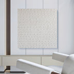 Plaster Textured Oval Pattern Abstract Wall Art
