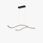 Arisha Curved Linear Pendant Light, Black/Gold