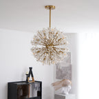 Aurora Chandelier Dickinson Gold Crystal Starburst