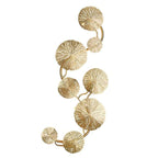 Arisha Modern Metal Round Lotus Leaf Wall Lamp, Gold