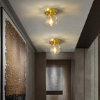 Kristy Luxury Diamond Metal/ Flush Mount Ceiling Light, Gold