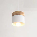 Valentina Modern Can Shape Metal/Wood Pendant Light