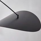 Arisha Minimalist Lotus Leaf Shaped Metal Pendant Light, Black/Gold