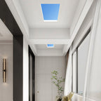 Arisha Modern Remote Control Flush Mount Ceiling Light, Black