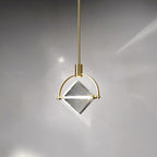 Kristy Modern Luxury Geometry Metal/Crystal Pendant Light, Gold