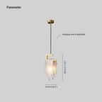 Kristy Modern Flowing Jelly Pendant Light, Gold, Crystal/Brass