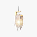 Kristy Modern Flowing Jelly Pendant Light, Gold, Crystal/Brass