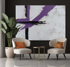 Textured Abstract Geometric Oil Painting