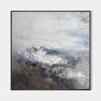 Neutral Abstract Landscape Oil Painting