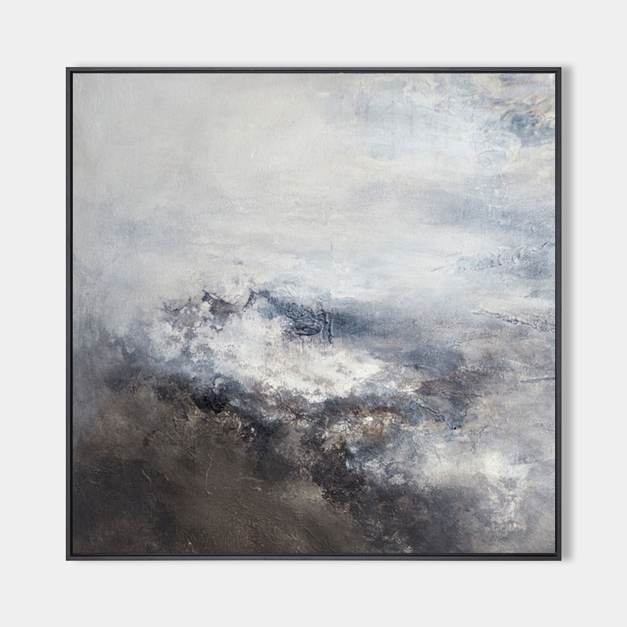 Neutral Abstract Landscape Oil Painting