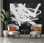 Wall Art Abstract Dynamic Splatter Brushstrokes Inspired