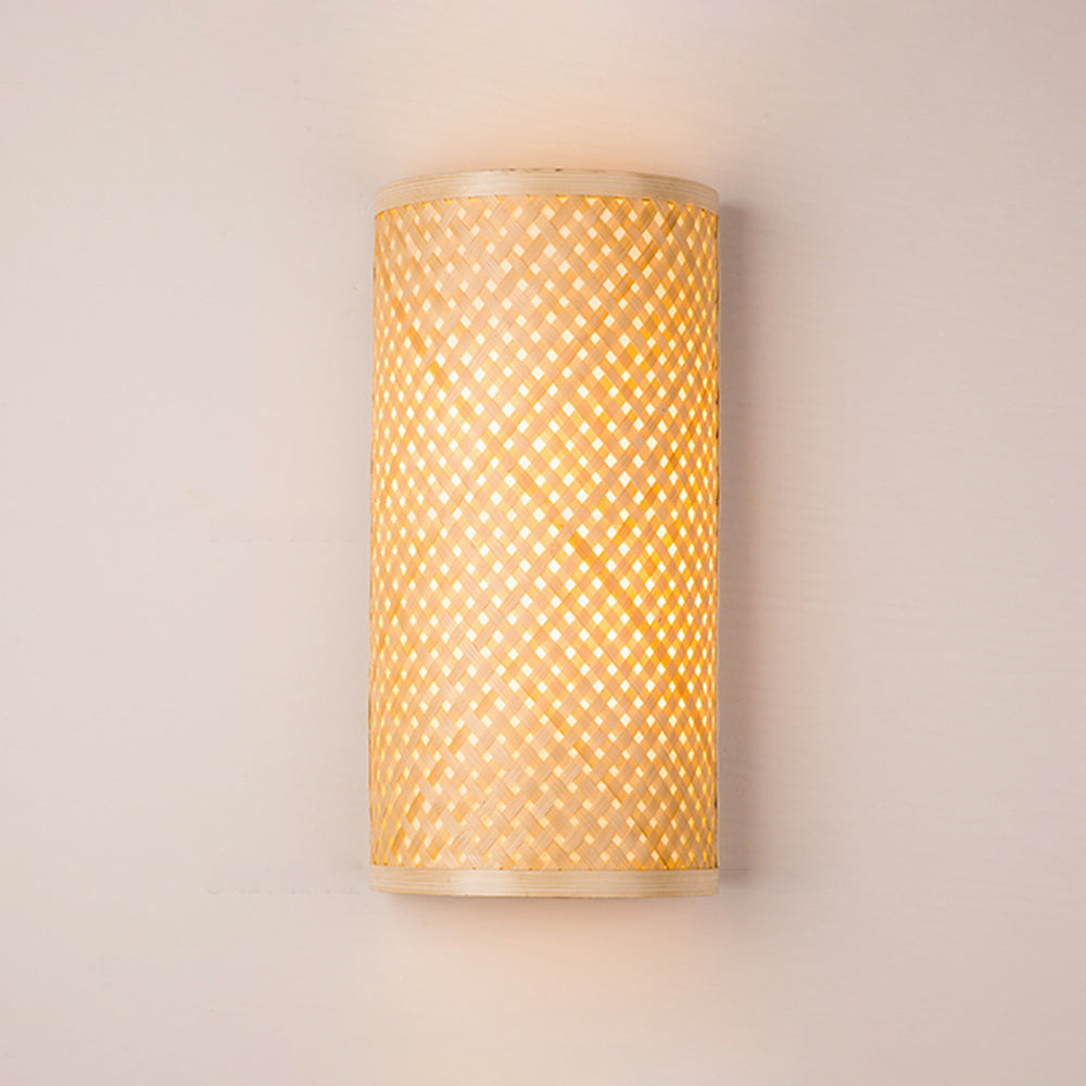 Muto Led Wall Mounted Bedside Lamp, Rattan/, Bedroom