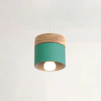 Valentina Modern Can Shape Metal/Wood Pendant Light