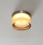 Ray Modern Mini Drum Metal/ Outdoor Wall Lamp, Transparent