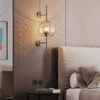 Kiri Industrial Classy Global Clear Glass Wall Lamp