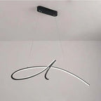 Arisha Pendant Light Irregular-curved Modern, Metal, Black/Gold, Restaurant