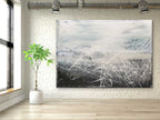Textured Monochrome Strokes Oil Painting Framed Sleek
