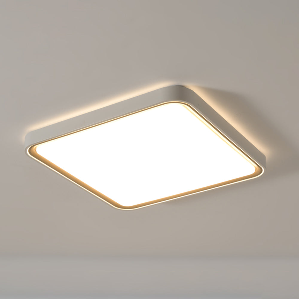 Arisha Minimalist Round/Square Metal/ Flush Mount Ceiling Light, Gold