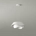 Arisha Art Deco Flower Shape Pendant Light, White