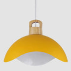 Valentina Colorful Shade Single Pendant Lights, Wood & Metal