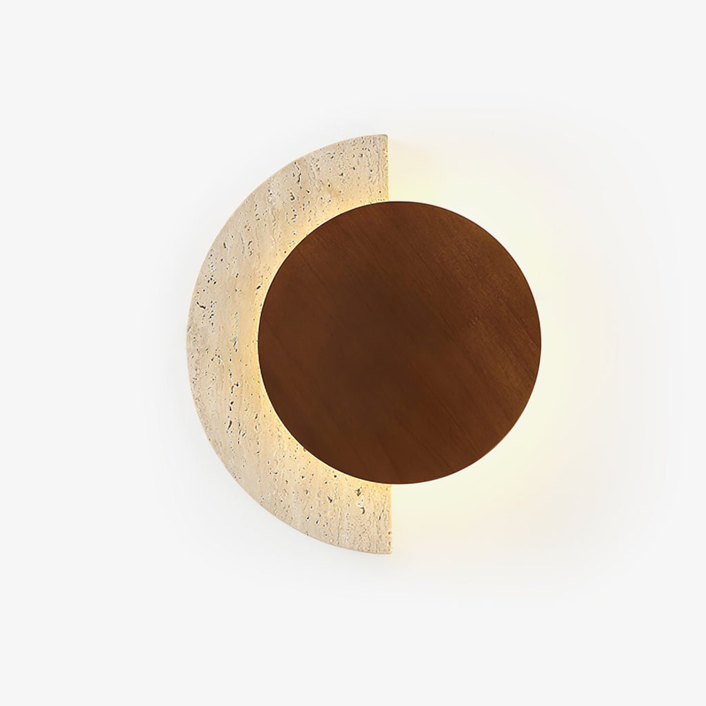 Coraeen Wall Light Demi-Lune in Travertine - Kingsley Beaumont