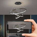 Arisha LED Rings Adjustable Pendant Light For Living Room &Dining Room