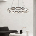 Arisha Minimalist Ring Metal Pendant Light,Black/Gold