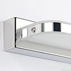 Arisha Wall Lamp Rectangular Modern, Mirror, Black/White/Chrome/Gold, Bathroom