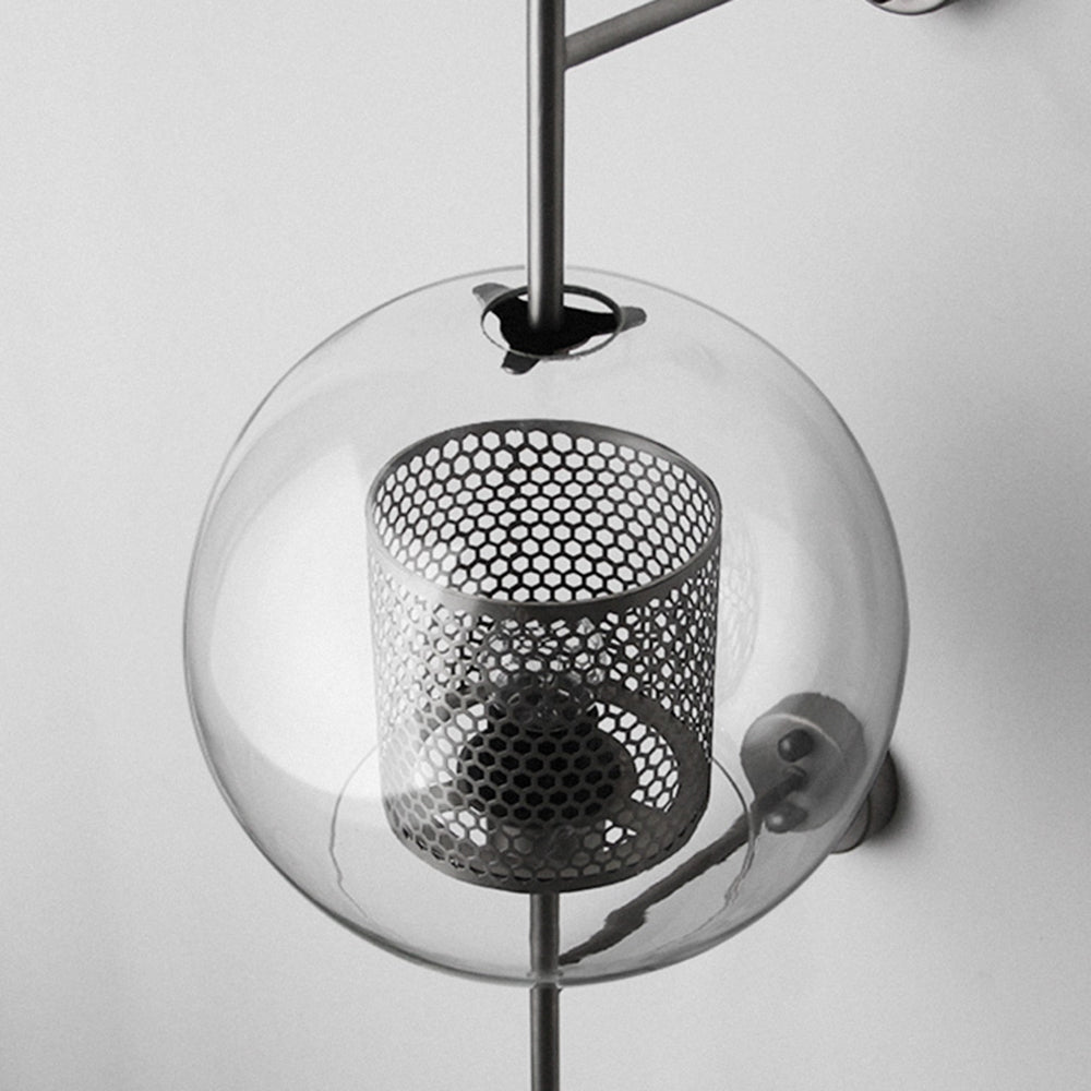 Kiri Industrial Classy Global Clear Glass Wall Lamp