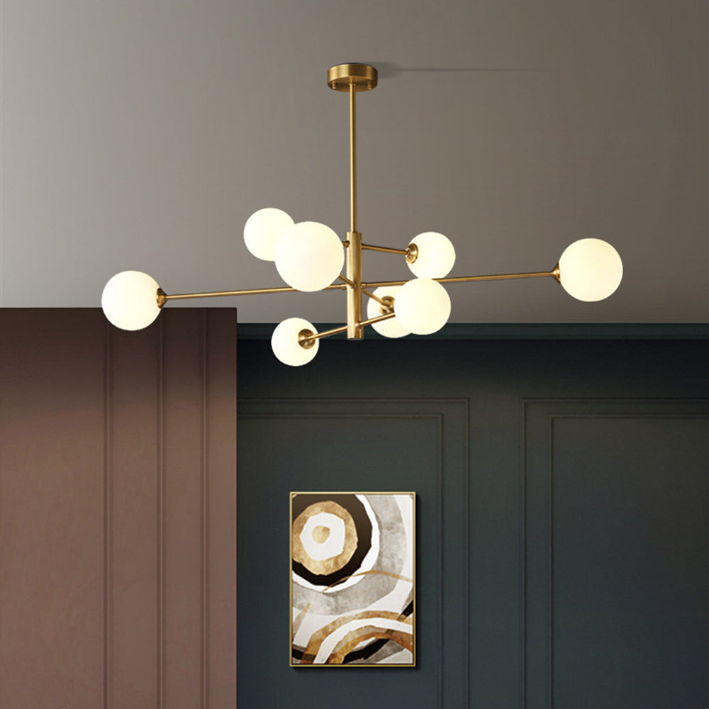 Valentina Modern Glass Shade Pendant Light, Copper/Black