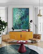 Wall Art Abstract Gradient Green Layer