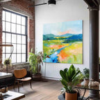 Wall Art Abstract Artistic Dopamine Mountain River