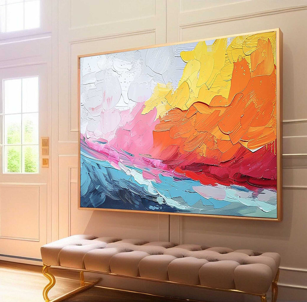 Wall Art Abstract Impasto Pop Painterly Raw