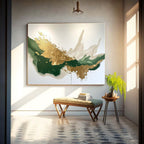 Emerald Gold Painting Luxurious Modern Wall Art