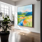 Wall Art Abstract Artistic Dopamine Mountain River