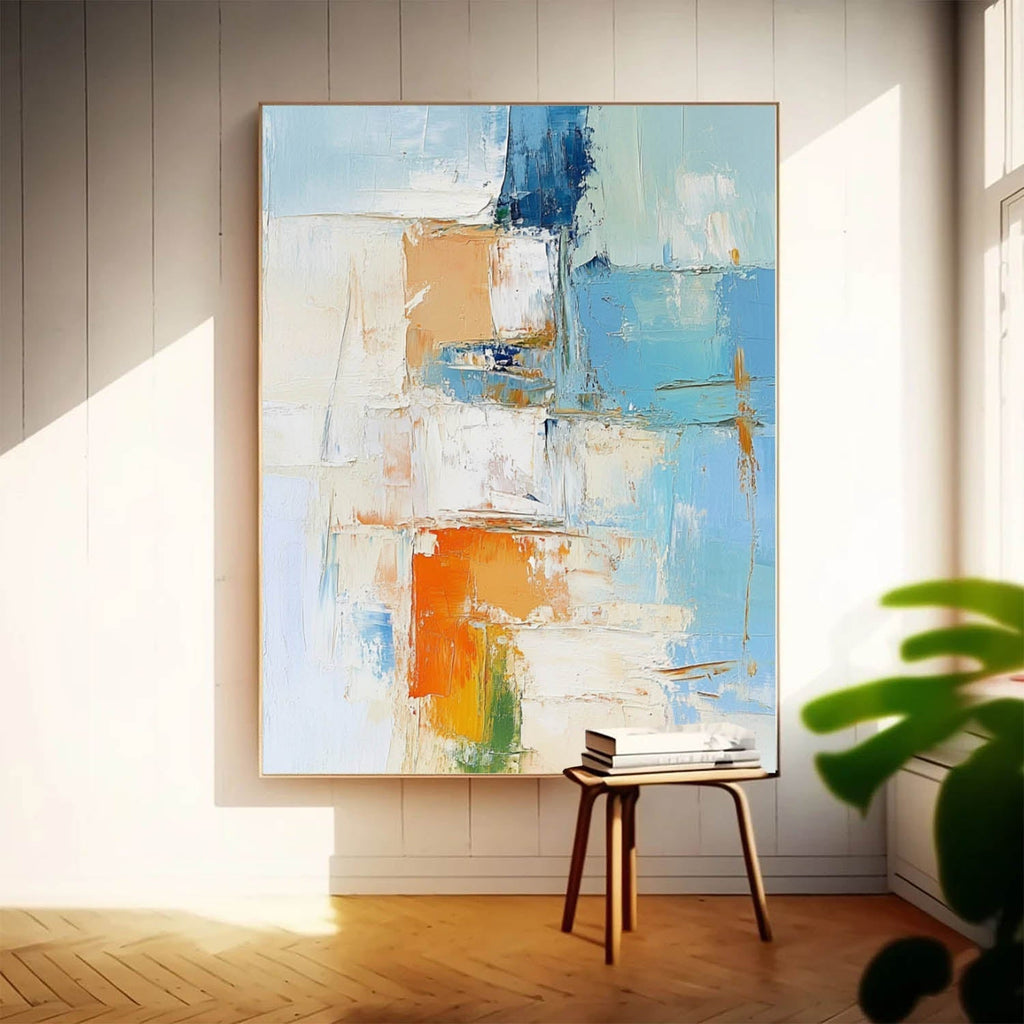 Modern Abstract Color Block Oil Painting