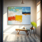 Modern Abstract Color Block Oil Painting