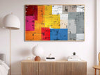 Wall Art Abstract Energetic Lively Bauhaus Geometric