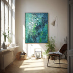 Wall Art Abstract Gradient Green Layer
